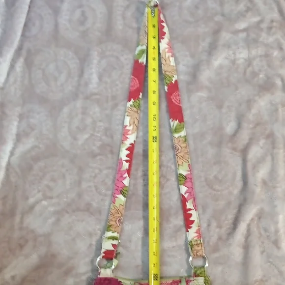 Vera Bradley Pink and Green Floral Crossbody Bag - Picture 7 of 8